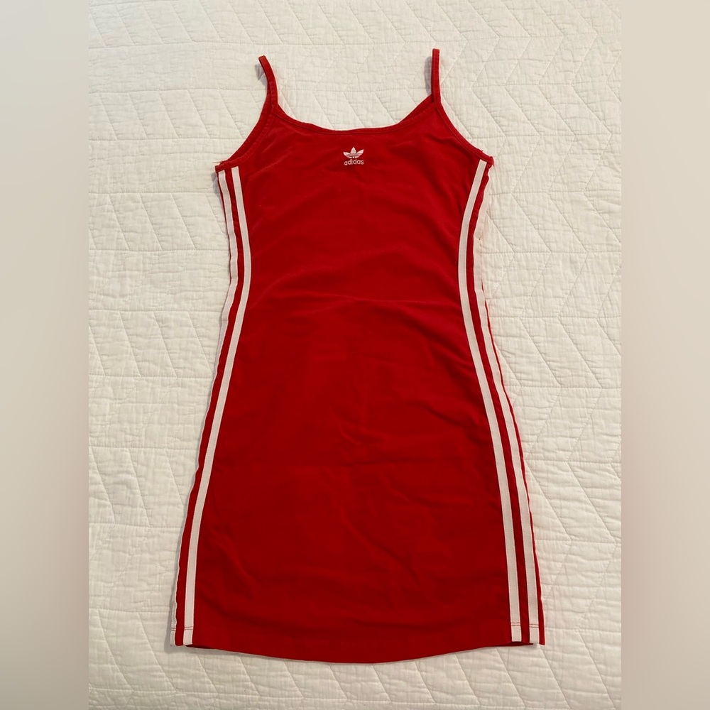 Adidas red mini dress